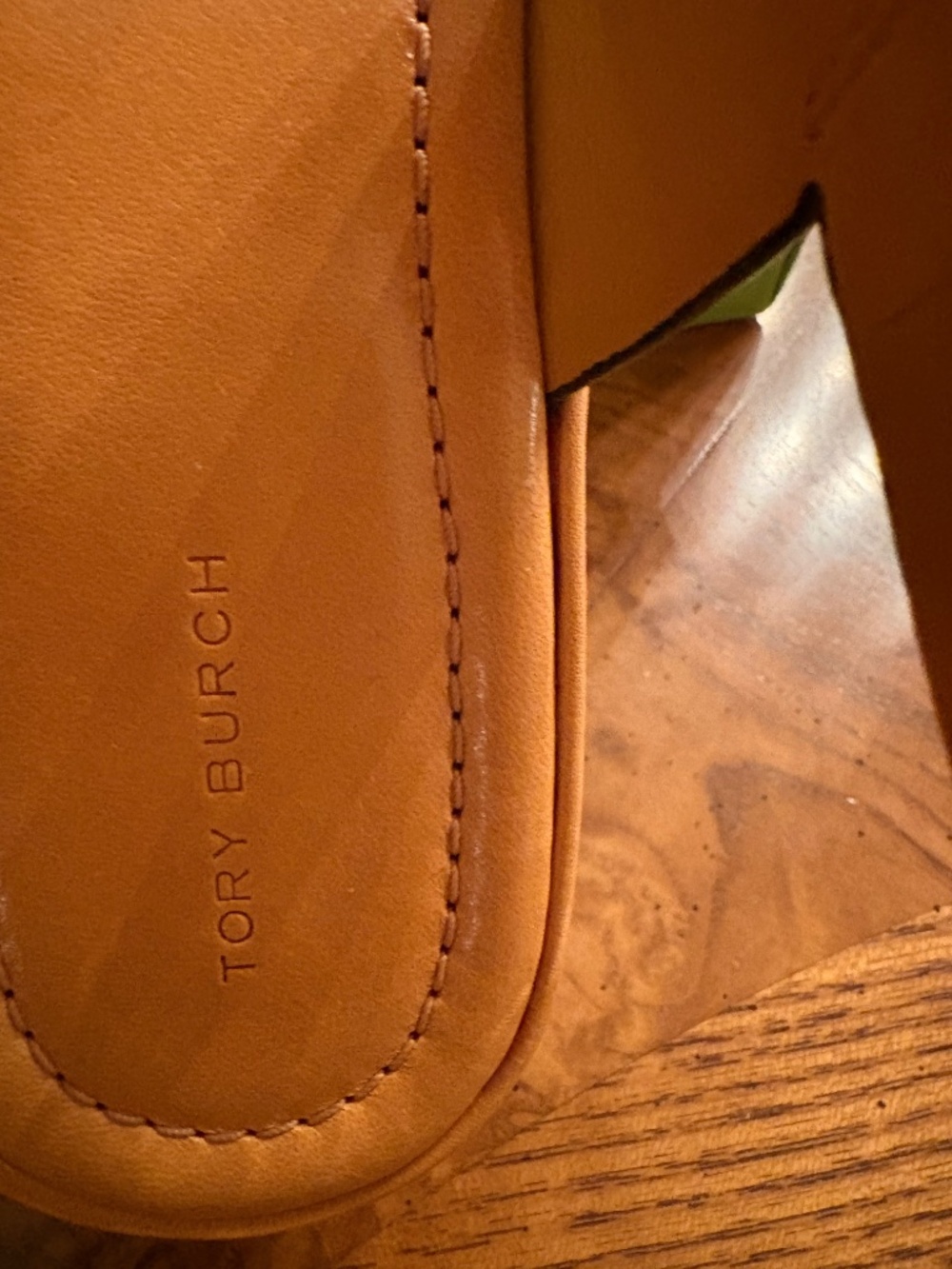 Tory Burch Eleanor Sandals in  Full Grain Vachetta Leather  10.5 M - Picture 5 of 12